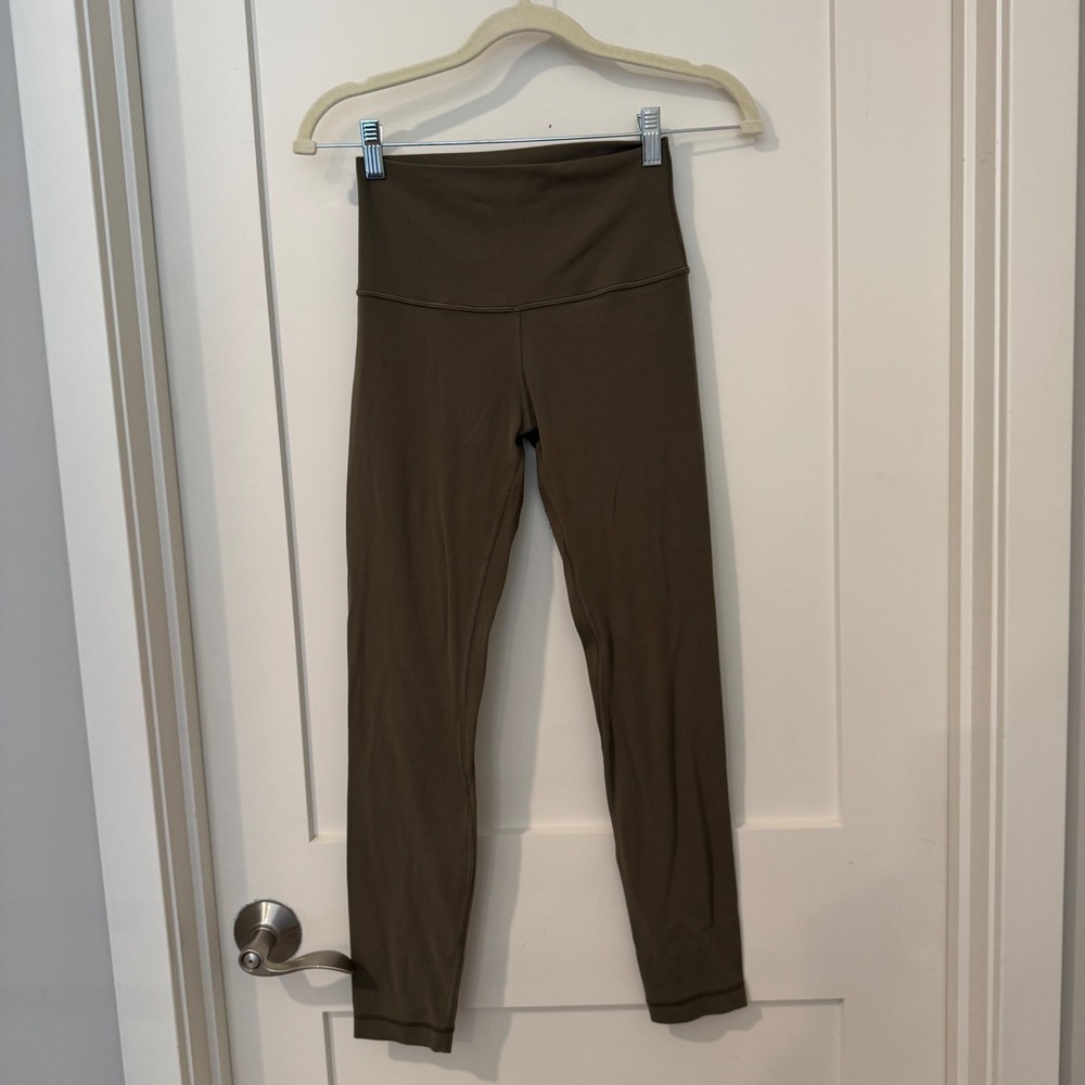 Lululemon Align High-Rise Pant 25 Olive Brown Nulu Leggings Womens Size 4